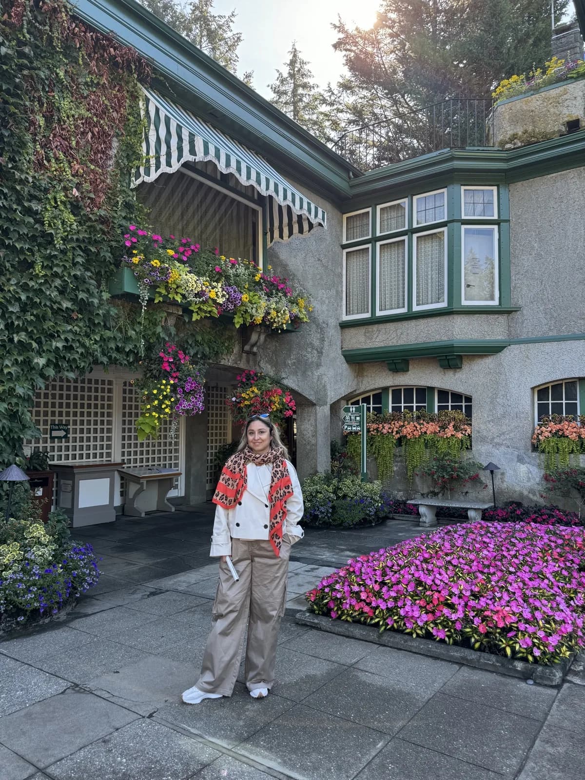 Venus Soltani in a landscaped hospitality setting