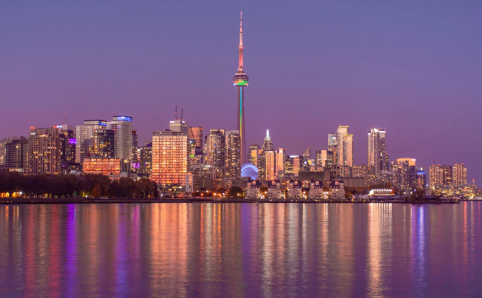 Toronto skyline at night representing discreet executive movement